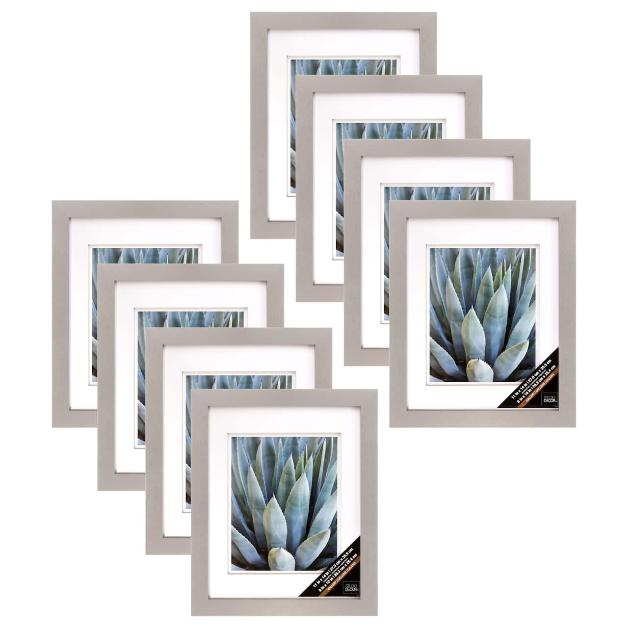 8 Pack: Gray Gallery Wall Frame with Double Mat by Studio Décor®